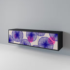 MAGIC NATURE Móvel de TV com 3 Portas em Acabamento Preto