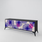 MAGIC NATURE Móvel de TV com 3 Portas em Acabamento Preto