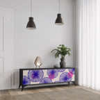 MAGIC NATURE Móvel de TV com 3 Portas em Acabamento Preto