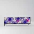 MAGIC NATURE Móvel de TV com 3 Portas em Acabamento Preto