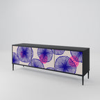 MAGIC NATURE Móvel de TV com 3 Portas em Acabamento Preto