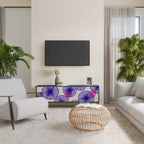 MAGIC NATURE Móvel de TV com 3 Portas em Acabamento Preto