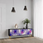 MAGIC NATURE Móvel de TV com 3 Portas em Acabamento Preto