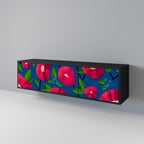 SPRING THOUGHTS 3-Door TV Stand in Black Finish