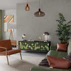 DANDELION AMUSE 3-Door TV Stand in Black Finish