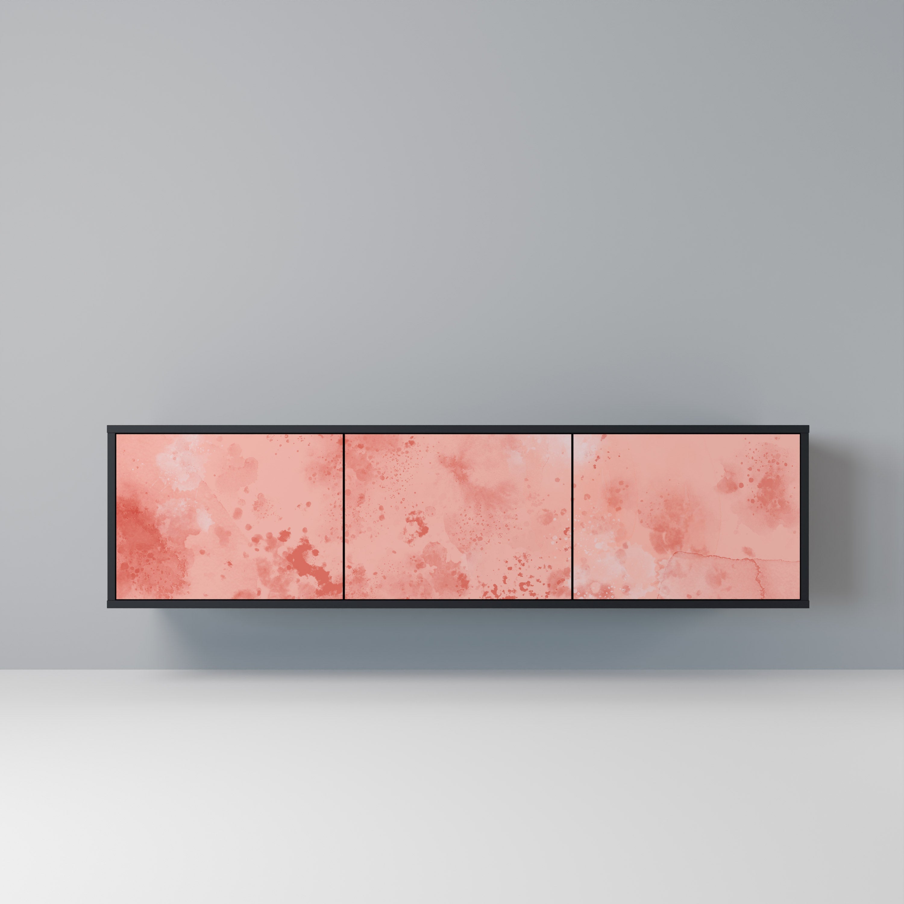 CRANE DANCE 3-Door TV Stand in Black Finish