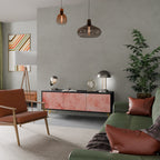 CRANE DANCE 3-Door TV Stand in Black Finish