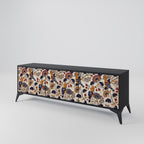 EMINENT HOOPOE Móvel de TV com 3 Portas em Acabamento Preto