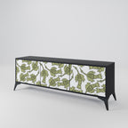 SEEDLING SONGBIRD 3-Door TV Stand in Black Finish