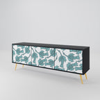 WATERSPOUT SONGIBIRD 3-Door TV Stand in Black Finish