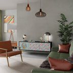 COLORFUL ALPACAS Móvel de TV com 3 Portas em Acabamento Preto