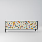 COLORFUL INSECTS Móvel de TV com 3 Portas em Acabamento Preto