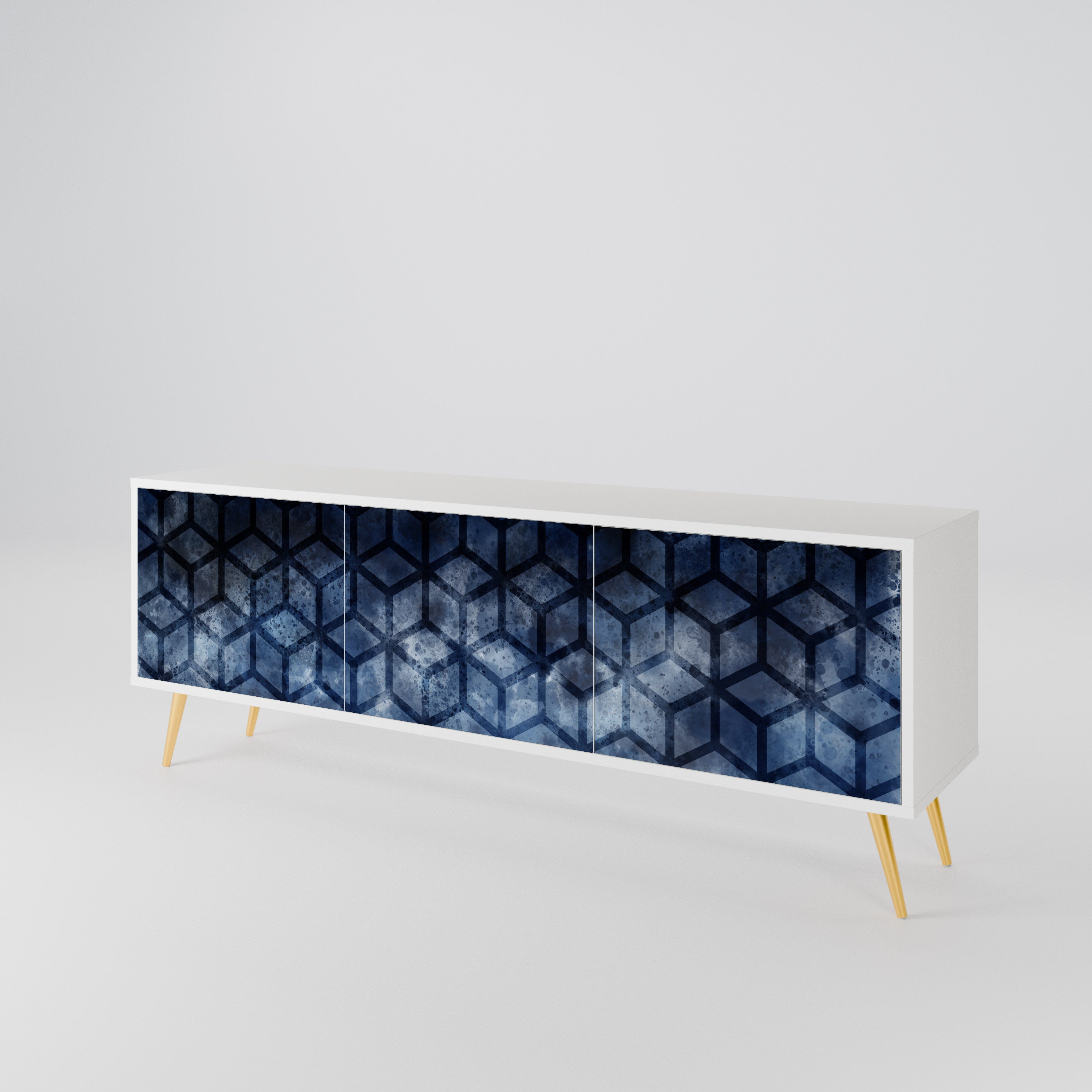 CUBIC MIST 3-Door TV Cabinet