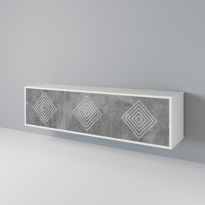 POLYGONAL ARTISTRY Móvel de TV de 3 Portas