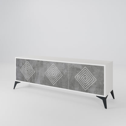 POLYGONAL ARTISTRY Móvel de TV de 3 Portas