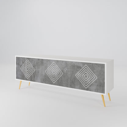 POLYGONAL ARTISTRY Móvel de TV de 3 Portas
