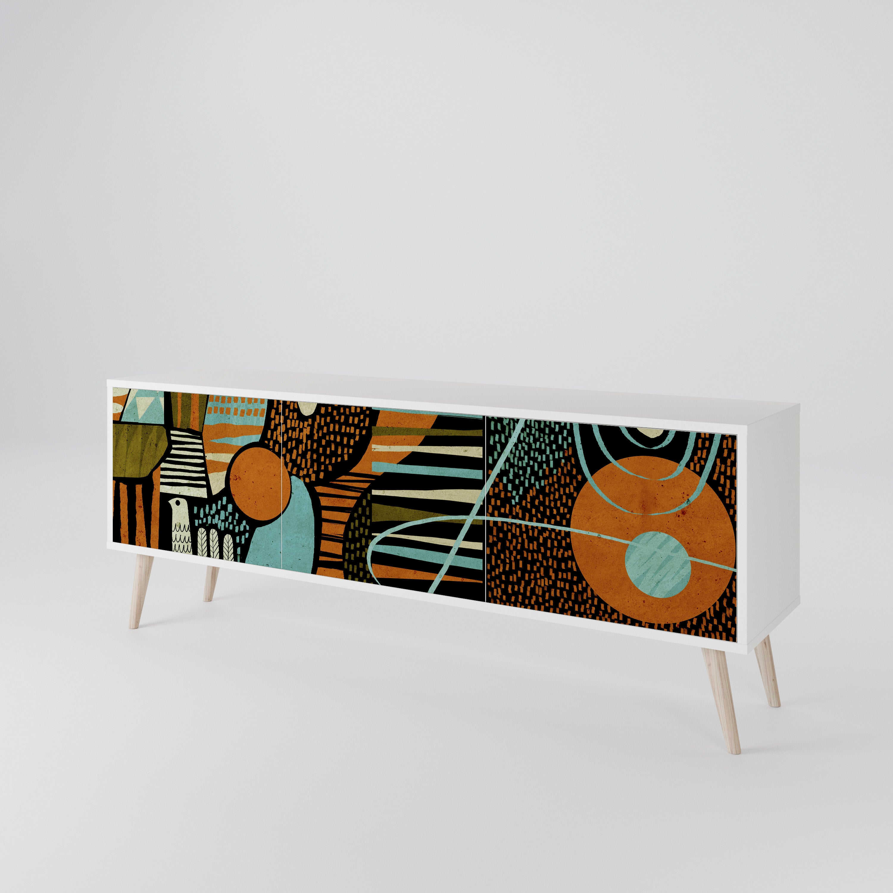GEODE GLIMMER 3-Door TV Cabinet