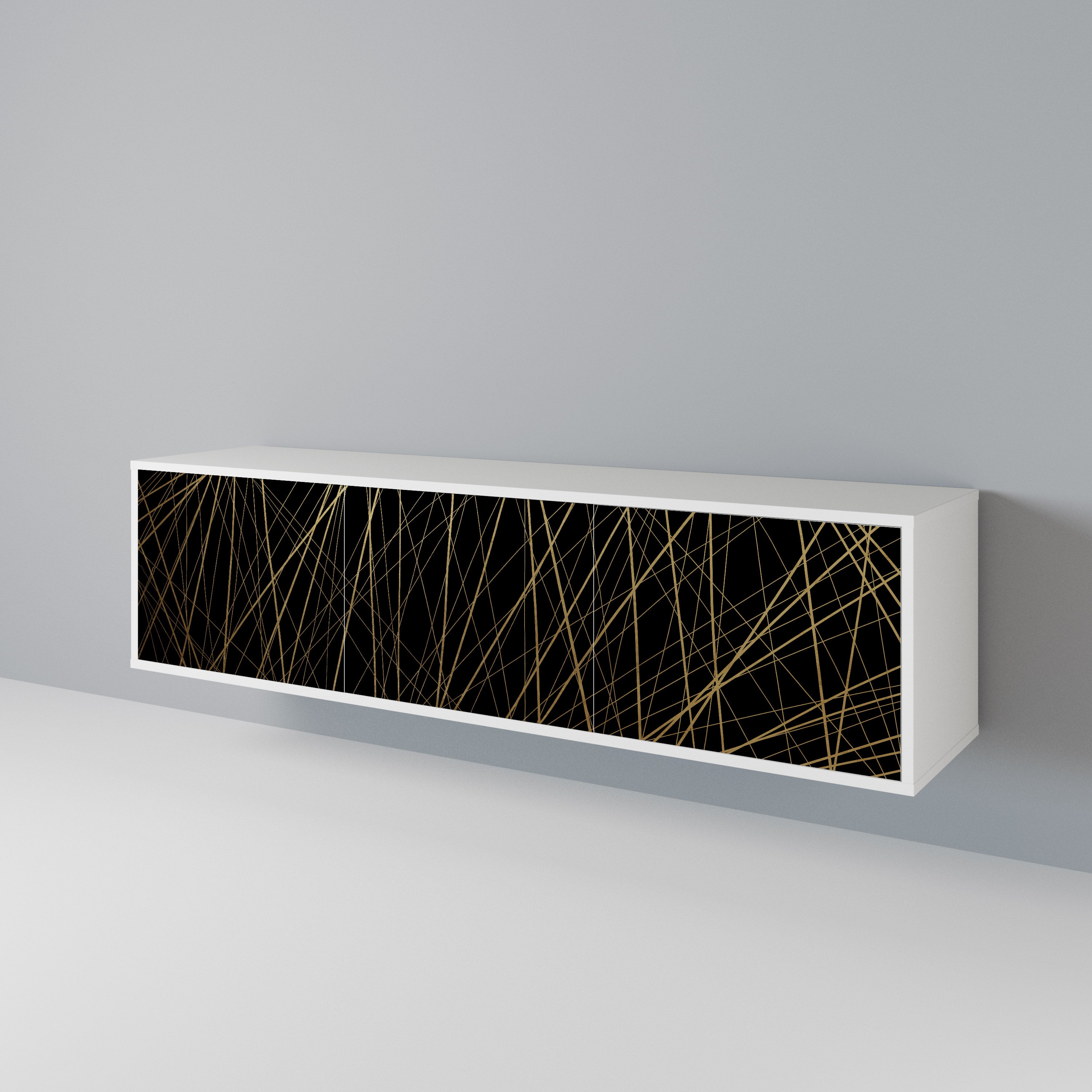 BRIGHT MESH 3-Door TV Cabinet