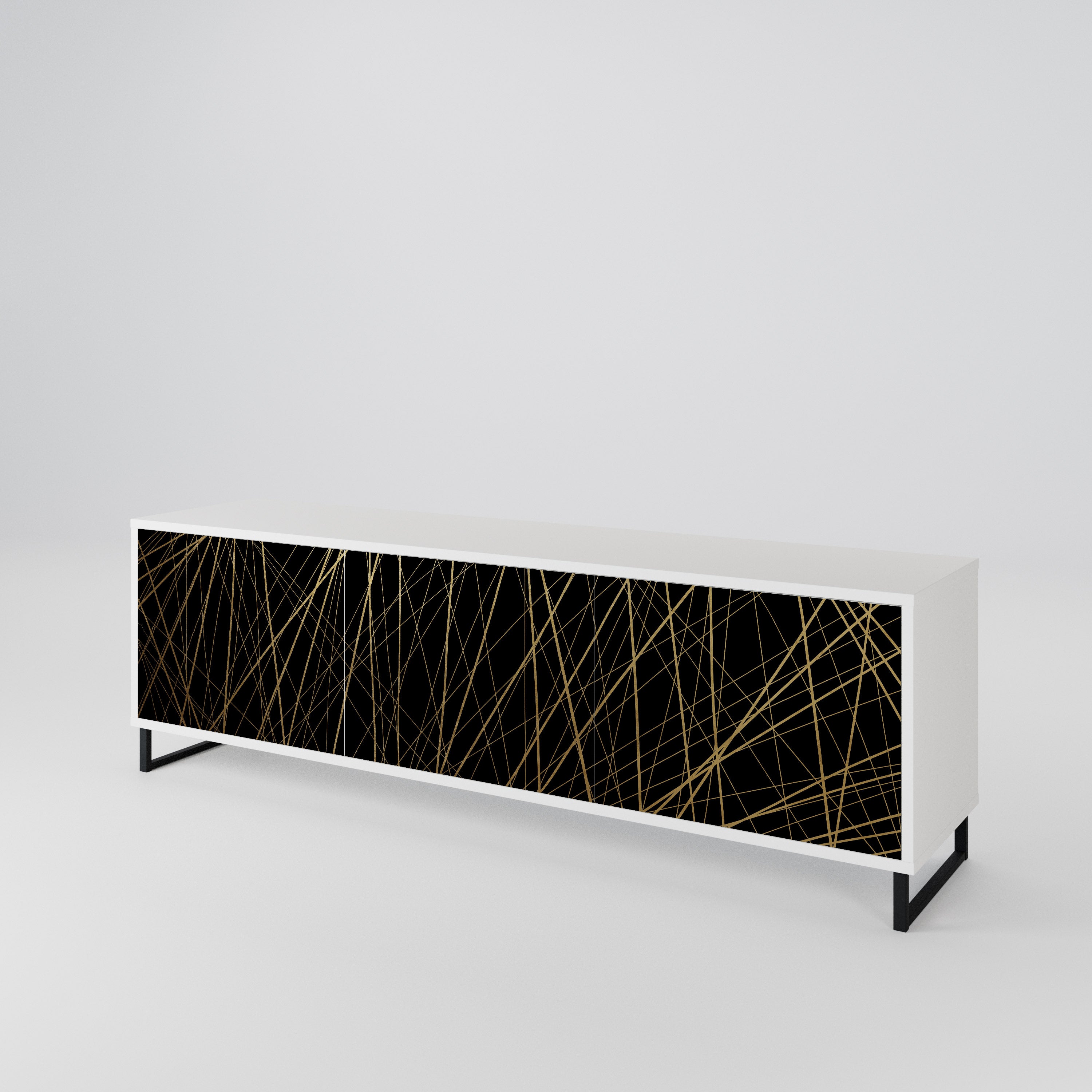 BRIGHT MESH 3-Door TV Cabinet