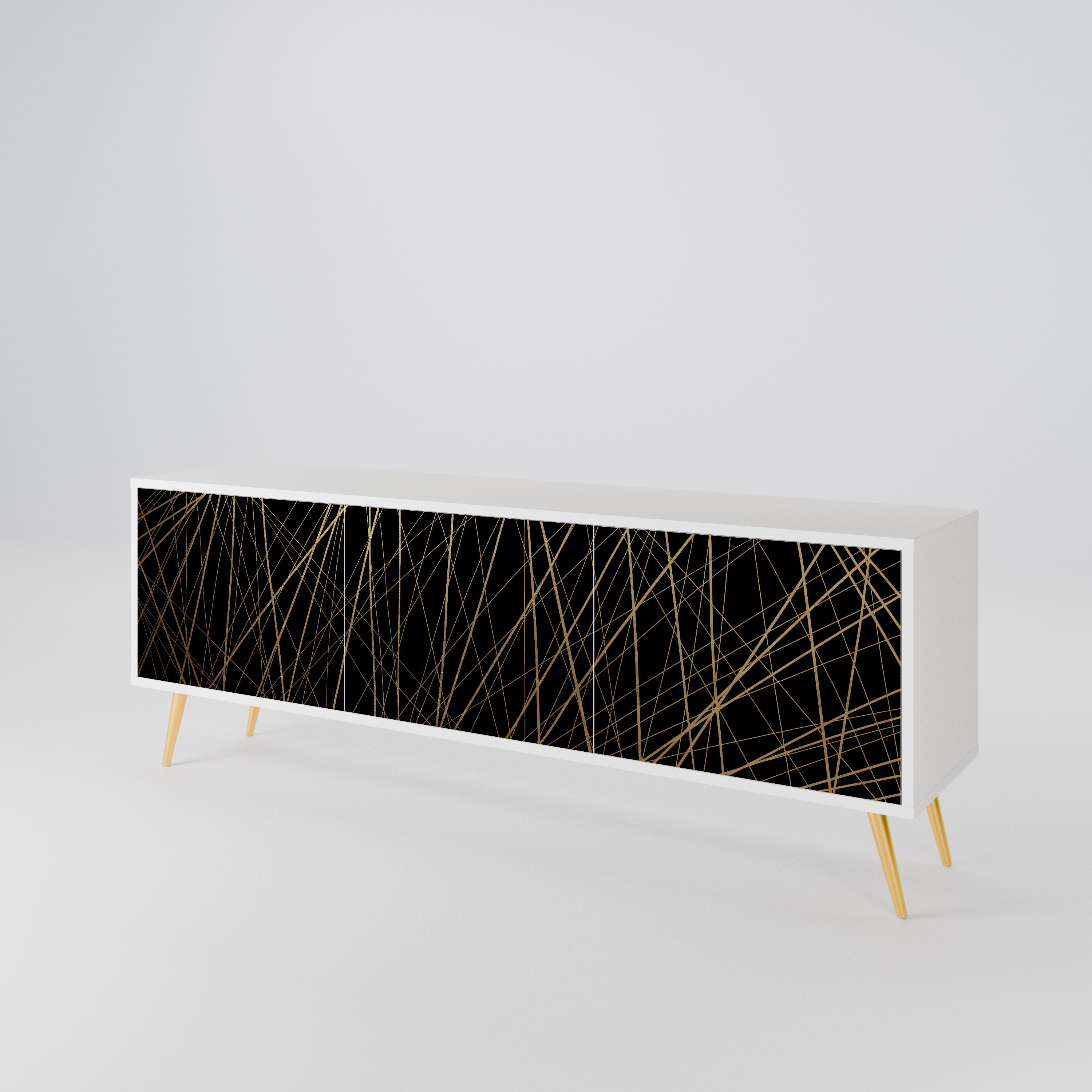 BRIGHT MESH 3-Door TV Cabinet