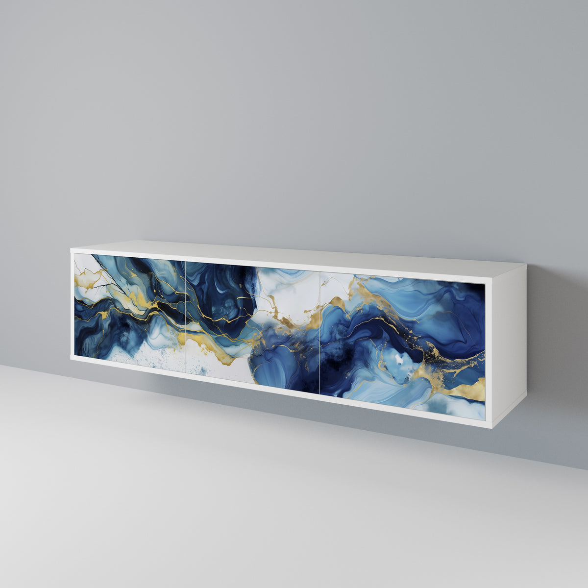 INKY MARBLE Móvel de TV de 3 Portas