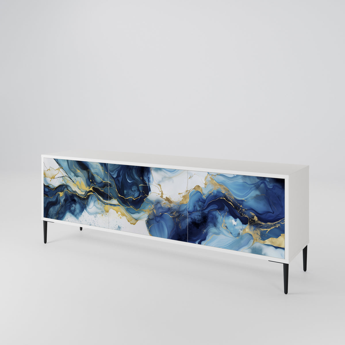 INKY MARBLE Móvel de TV de 3 Portas