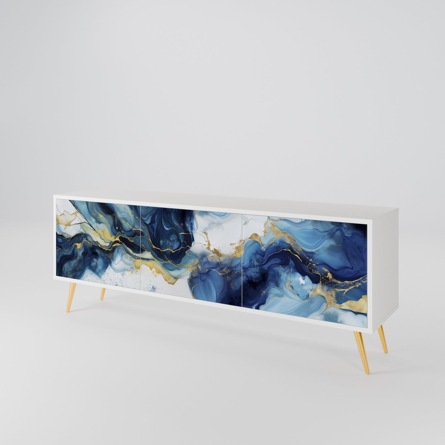 INKY MARBLE Móvel de TV de 3 Portas