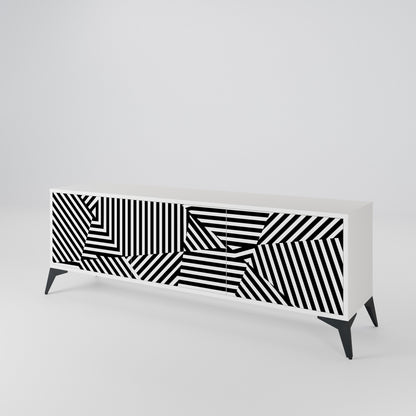 ILLUSIONARY LATTICE 3-Door TV Cabinet