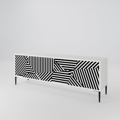 ILLUSIONARY LATTICE 3-Door TV Cabinet