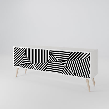 ILLUSIONARY LATTICE 3-Door TV Cabinet