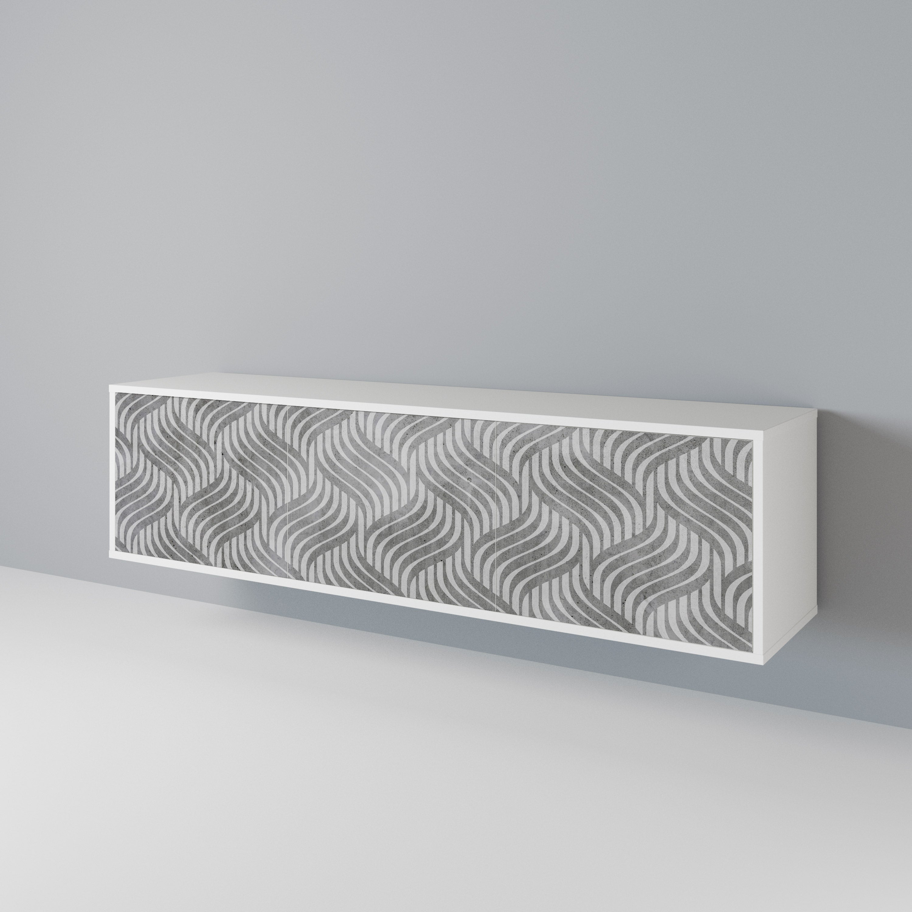 CONCRETE MOVEMENT 3-Door TV Cabinet