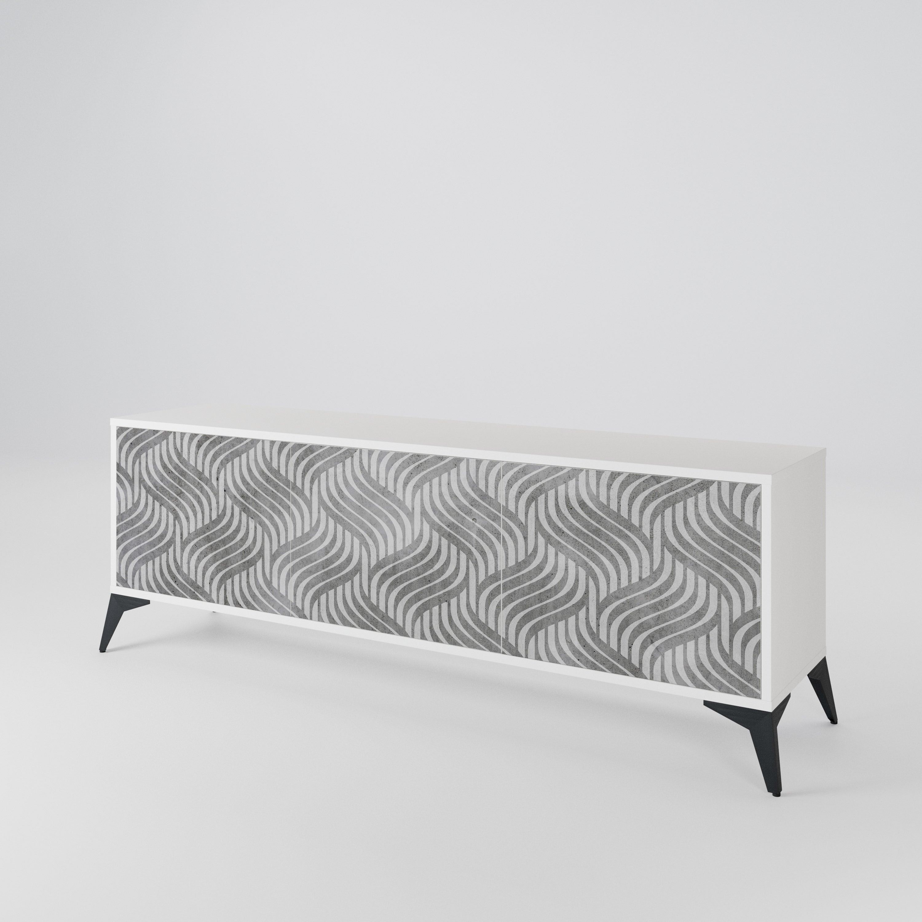 CONCRETE MOVEMENT 3-Door TV Cabinet