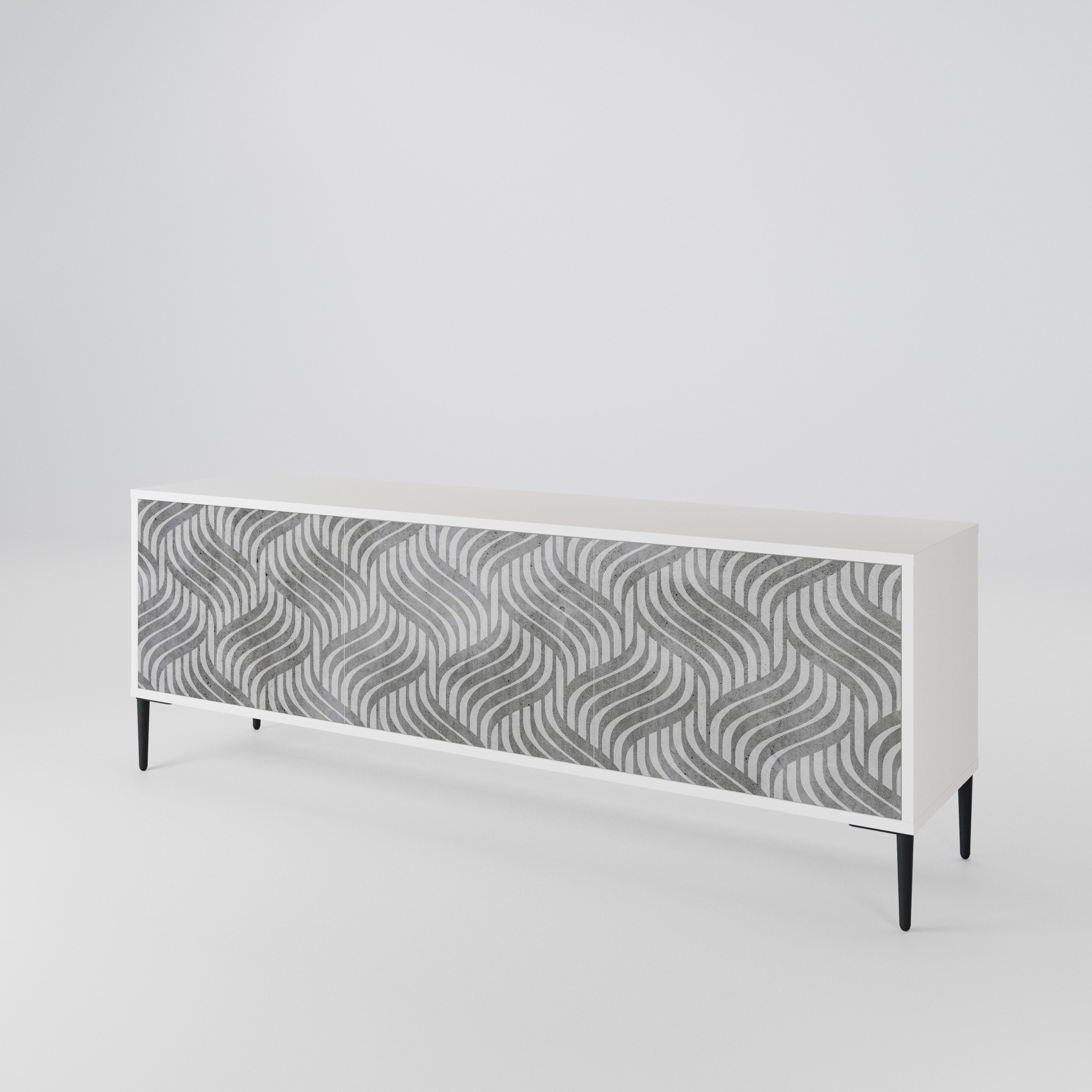 CONCRETE MOVEMENT 3-Door TV Cabinet