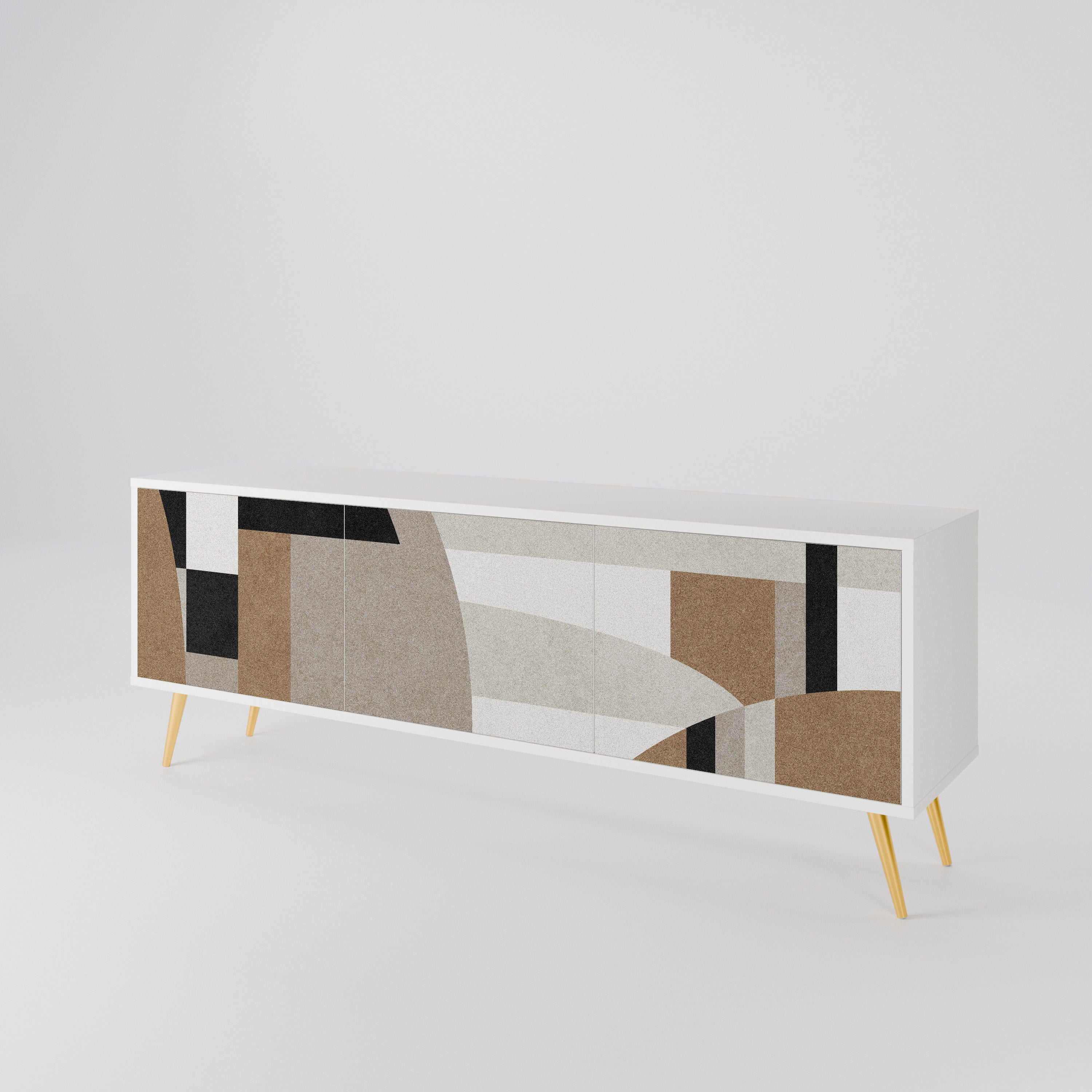 DELICATE MEMENTO 3-Door TV Cabinet