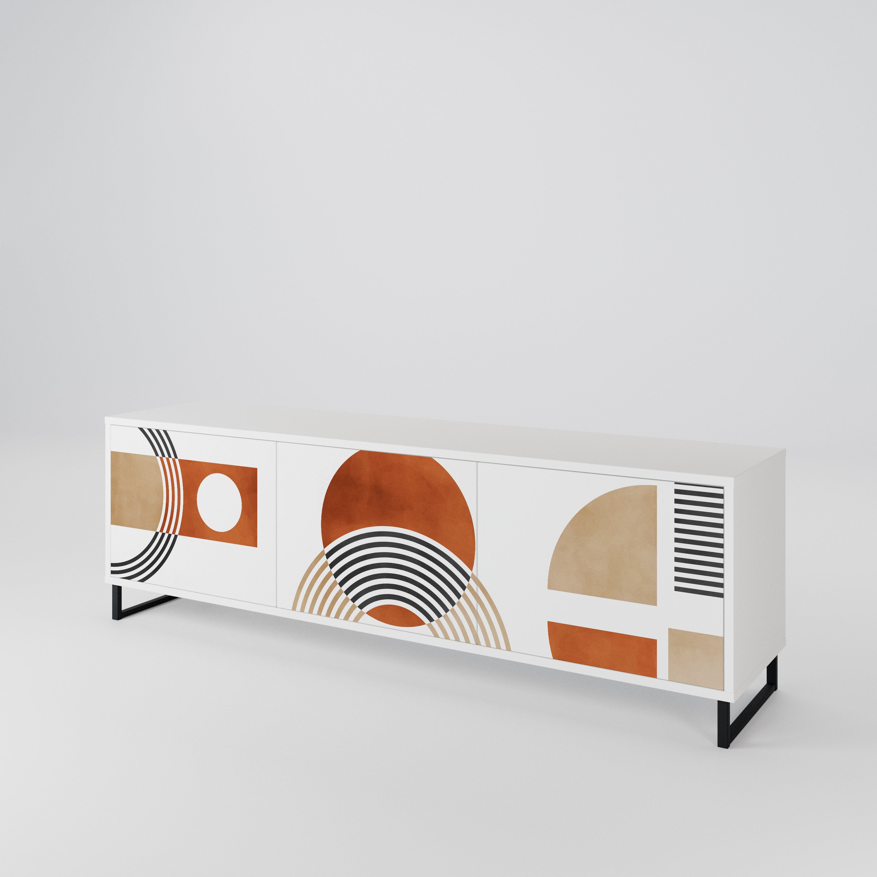 CIRCLE RHYTM Móvel de TV de 3 Portas