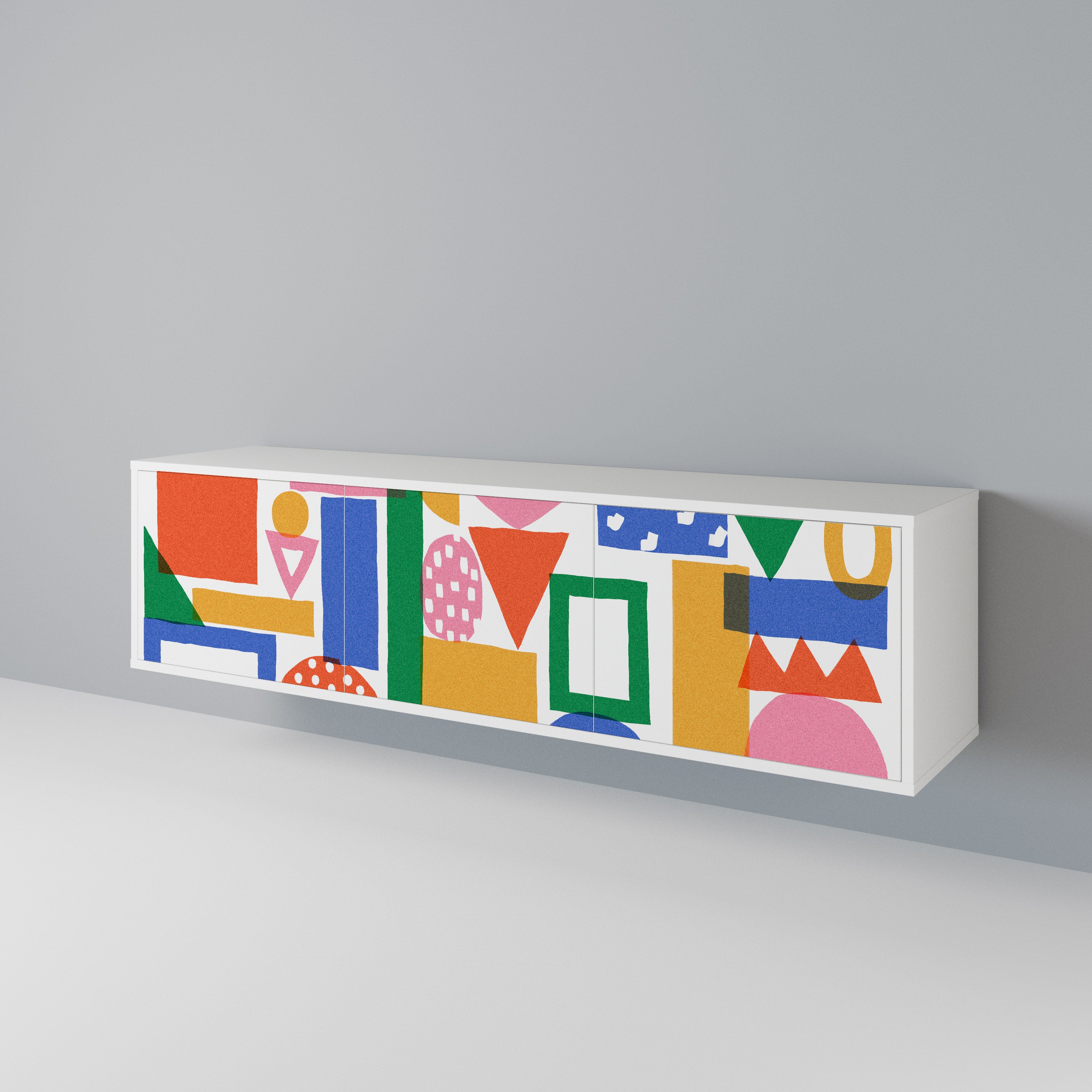 GEOMETRIC GLIMMER Móvel de TV de 3 Portas