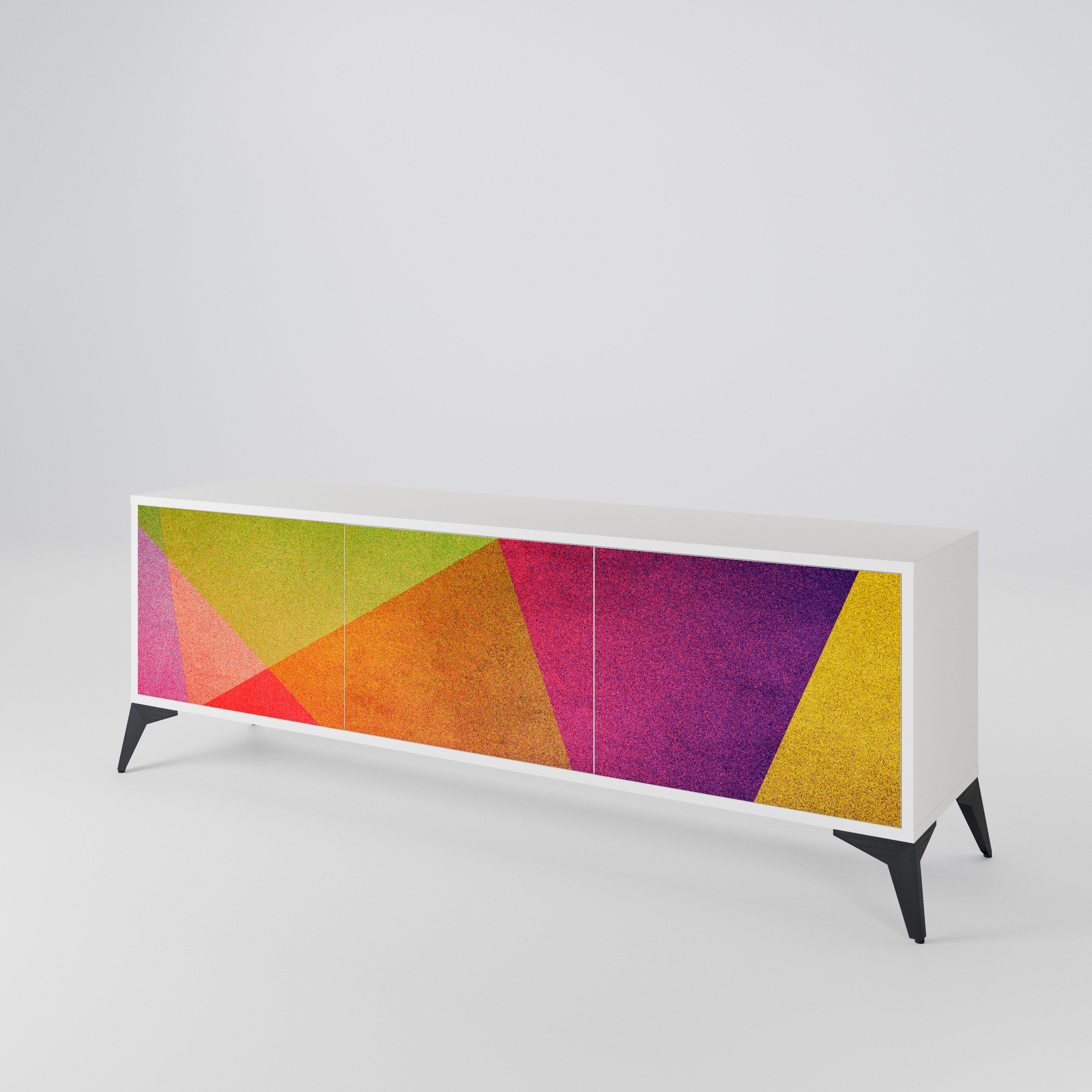 VIVID GEOMETRY Móvel de TV de 3 Portas