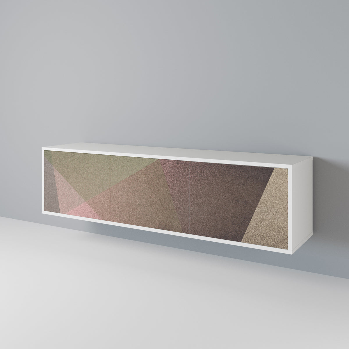 BEIGE GEOMETRY Móvel de TV de 3 Portas