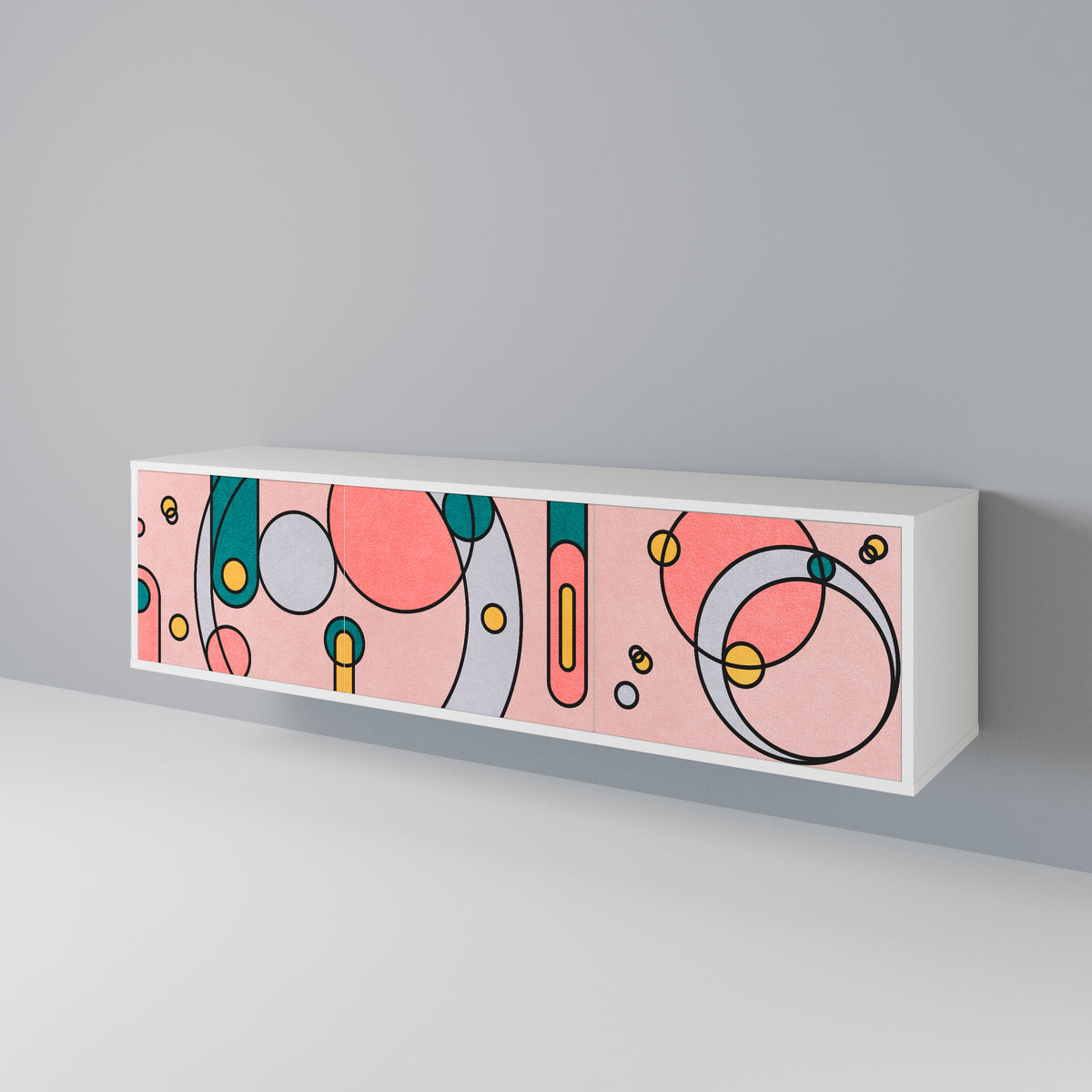 GOSSAMER ECHOES 3-Door TV Cabinet