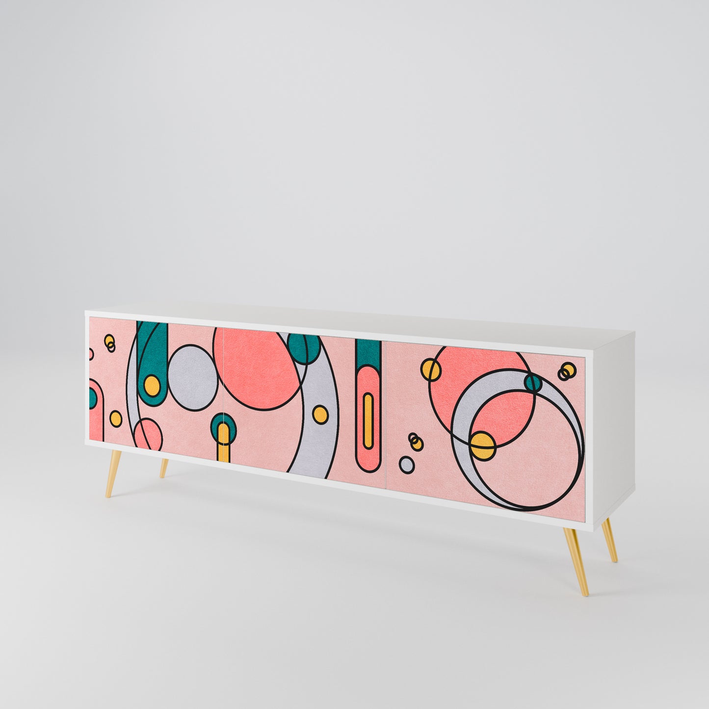 GOSSAMER ECHOES 3-Door TV Cabinet
