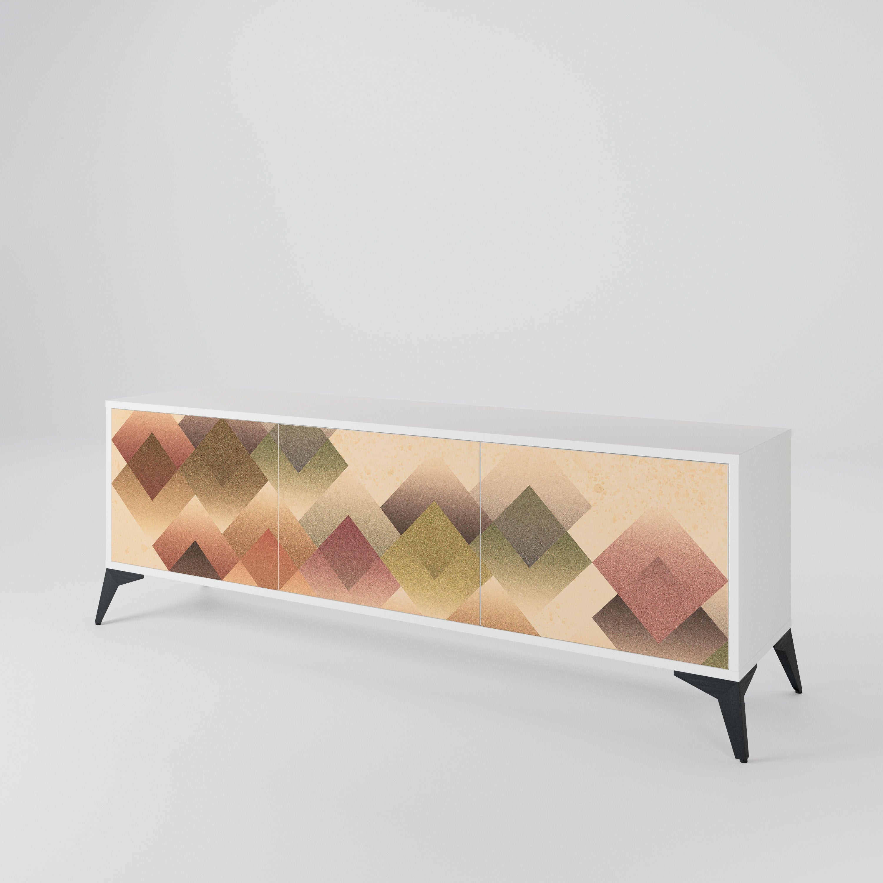 GEOMETRIC FUSION Móvel de TV de 3 Portas