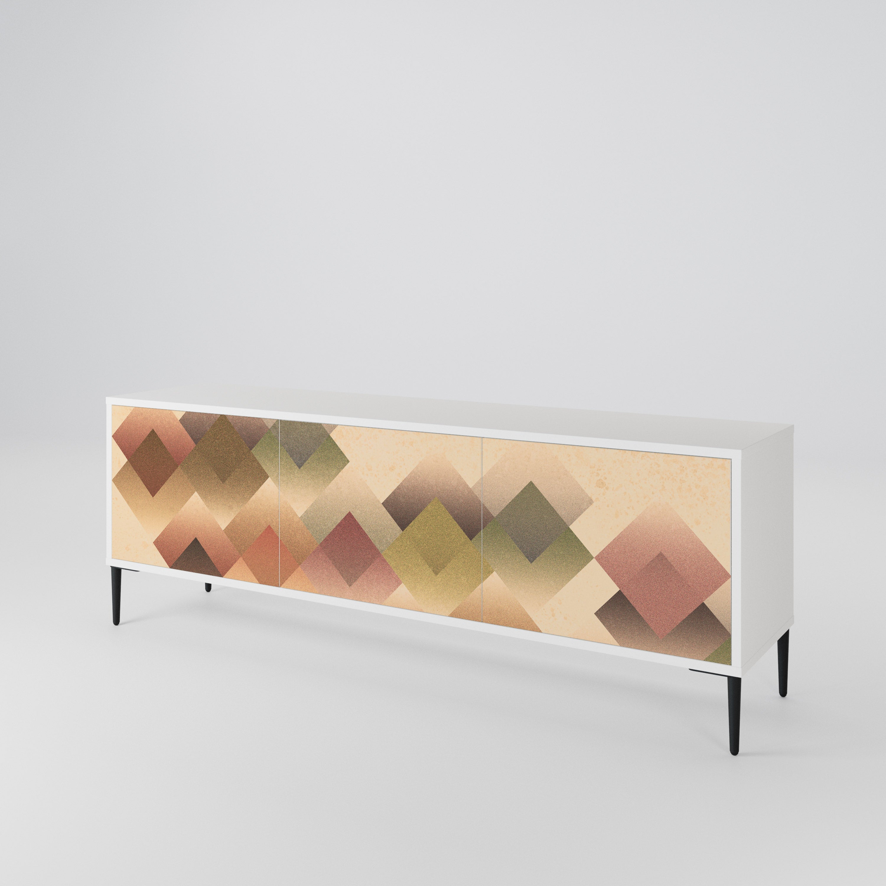GEOMETRIC FUSION Móvel de TV de 3 Portas