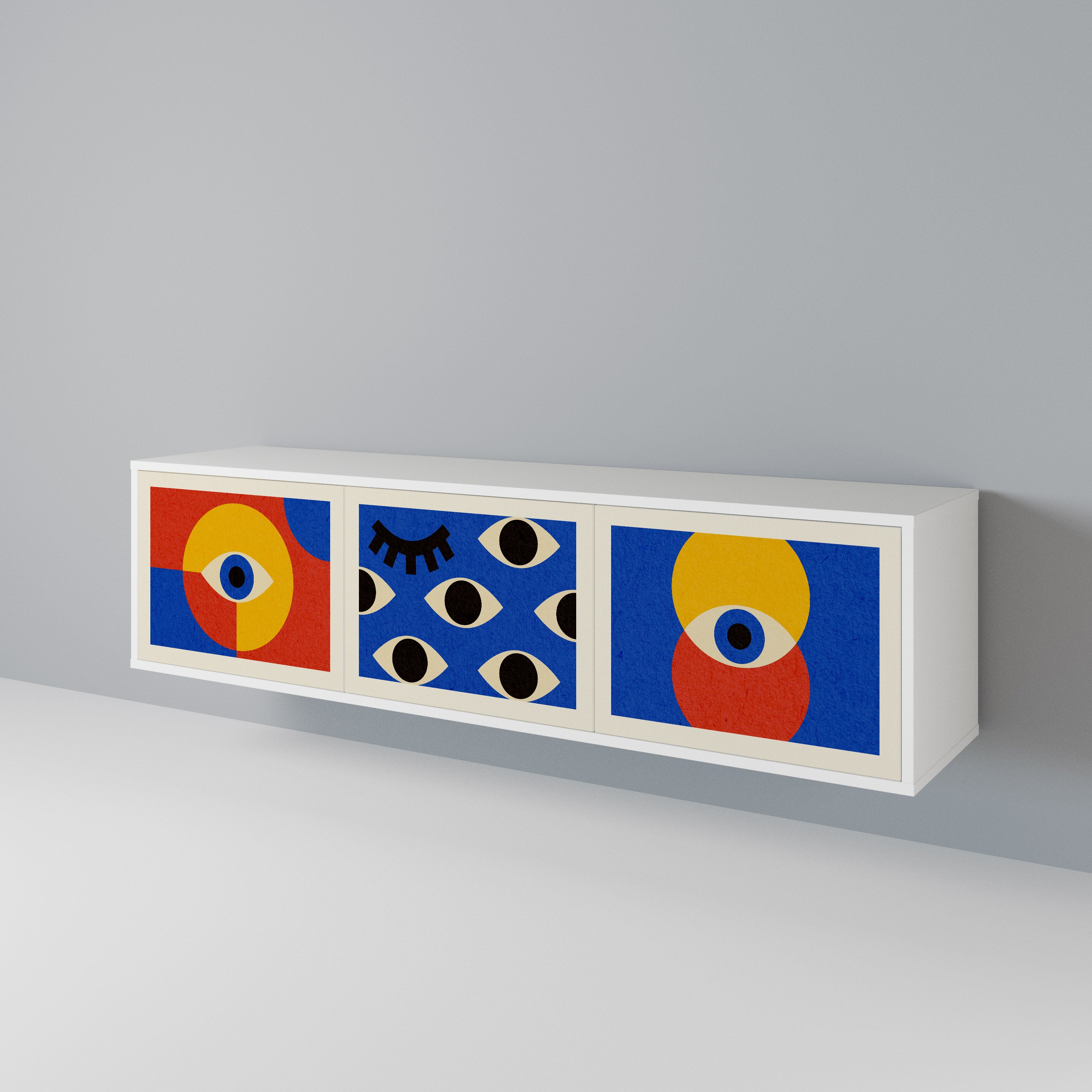 GEOMETRIC EYES Móvel de TV de 3 Portas