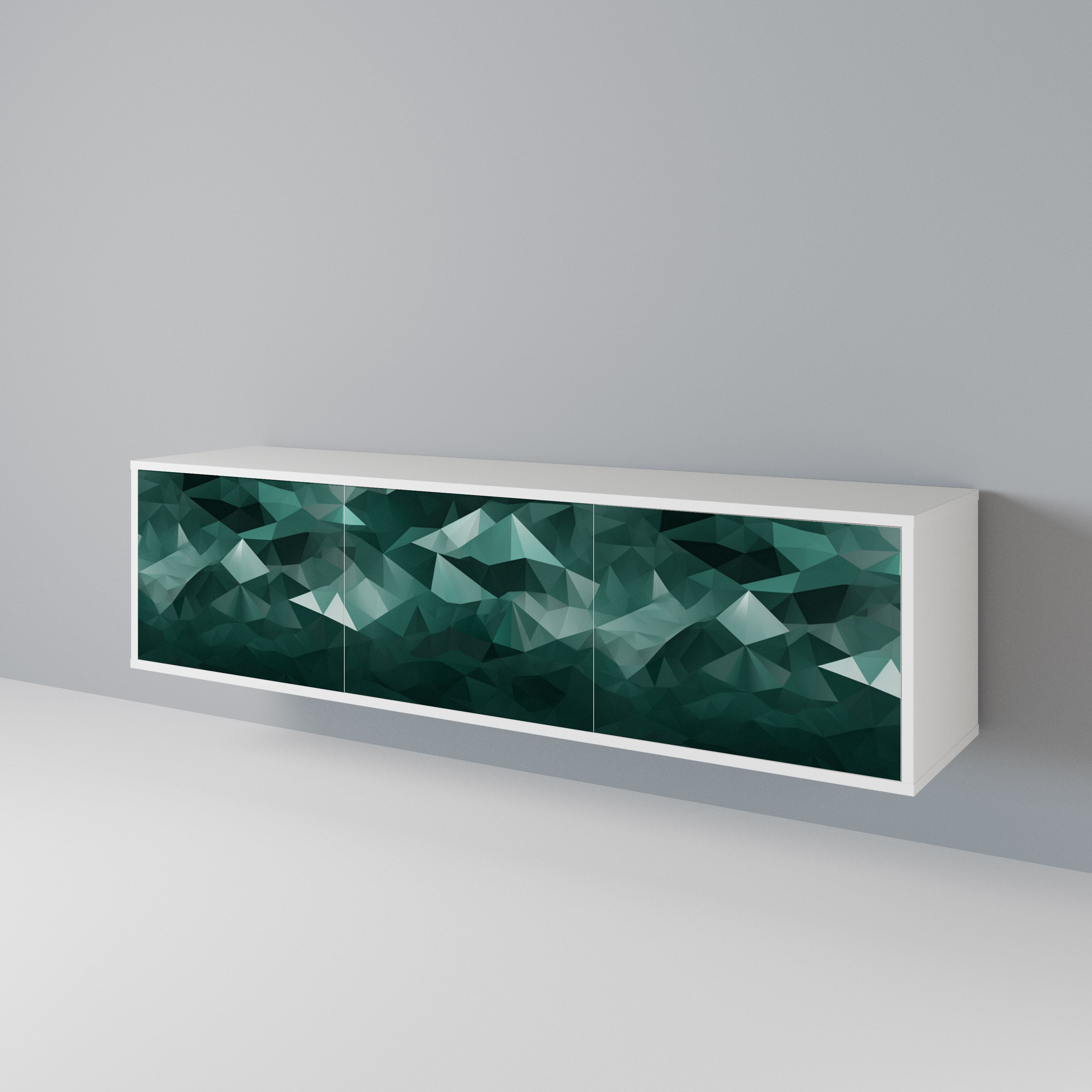 POLYGONAL FLOATING Móvel de TV de 3 Portas