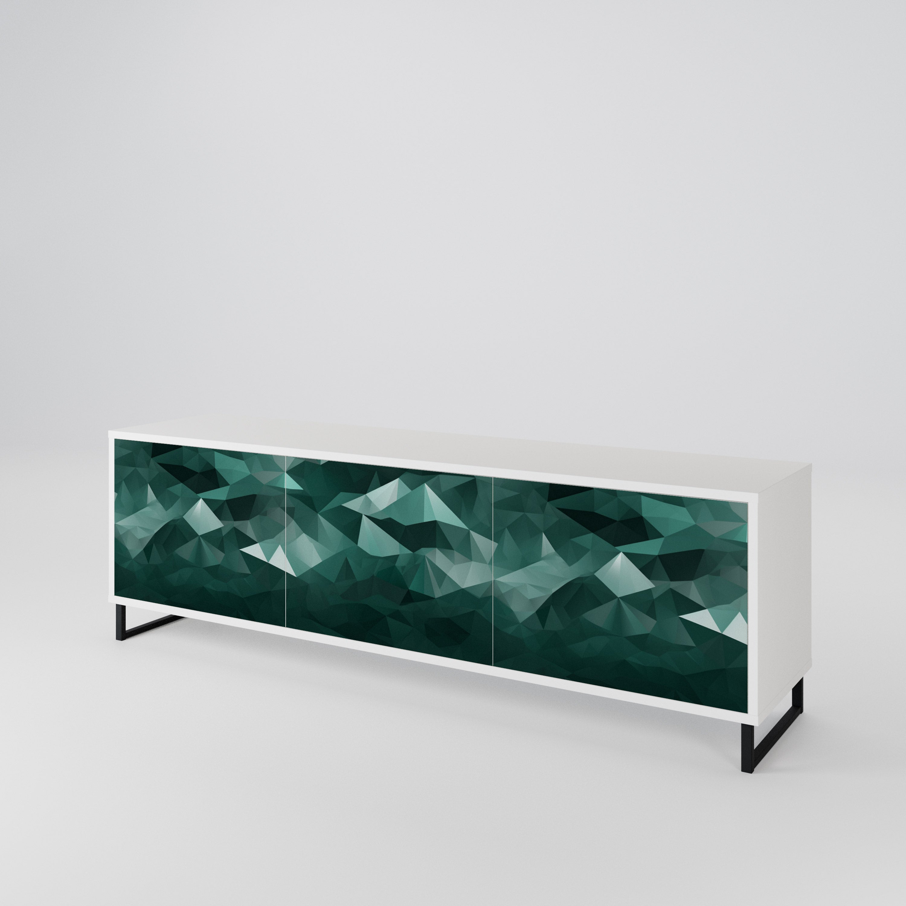 POLYGONAL FLOATING Móvel de TV de 3 Portas