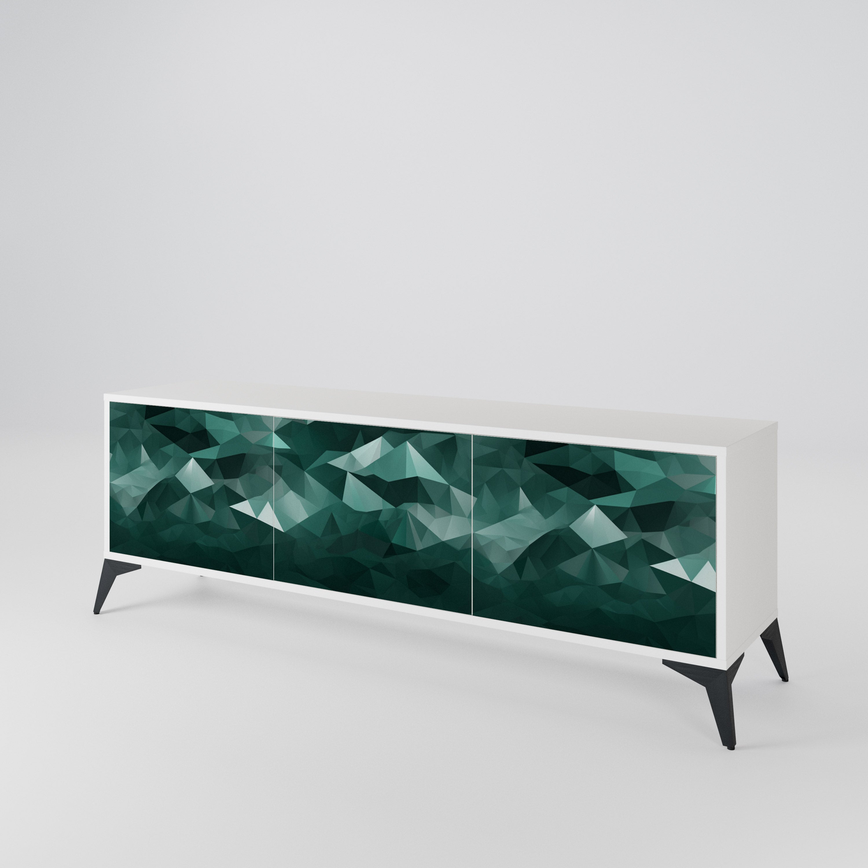 POLYGONAL FLOATING Móvel de TV de 3 Portas