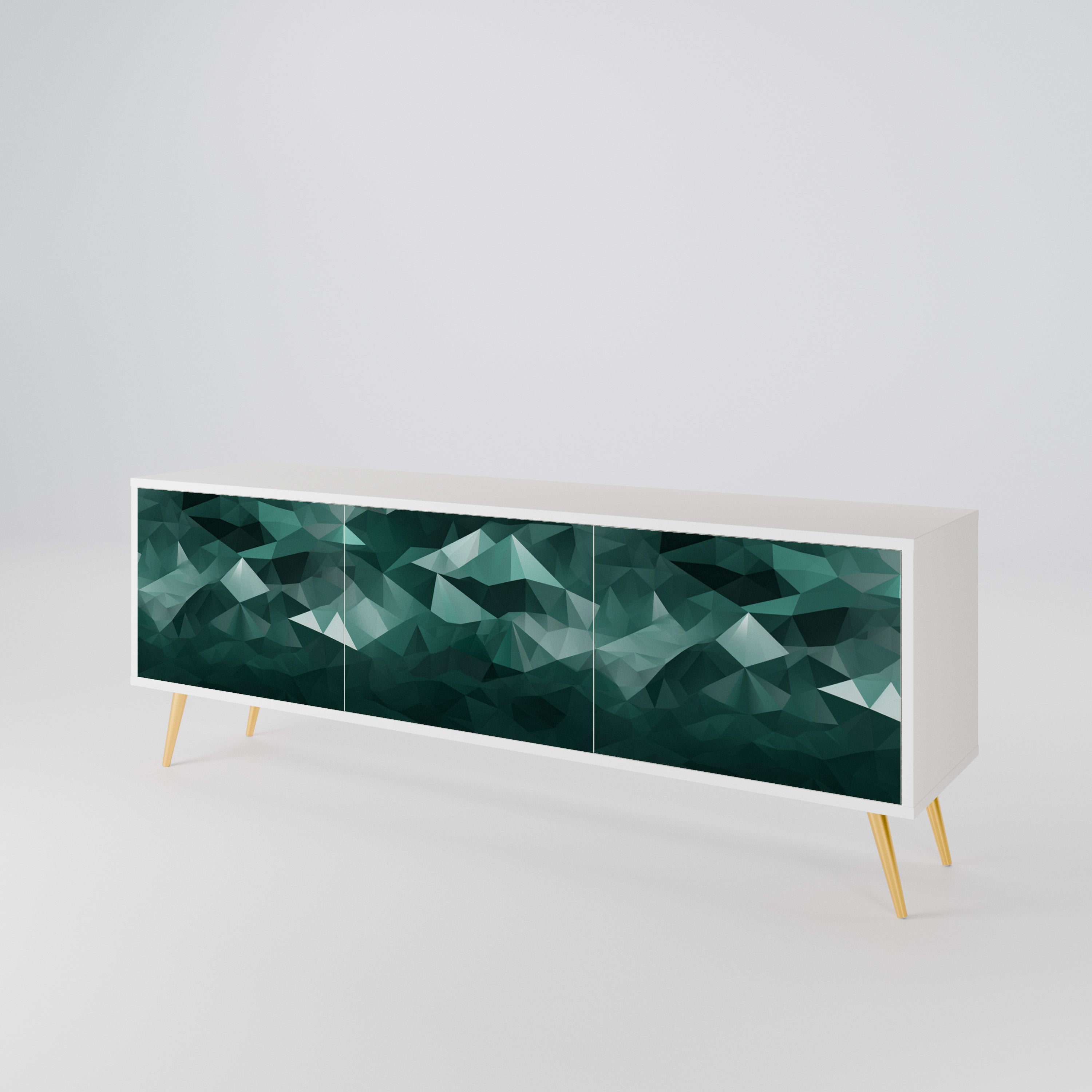 POLYGONAL FLOATING Móvel de TV de 3 Portas