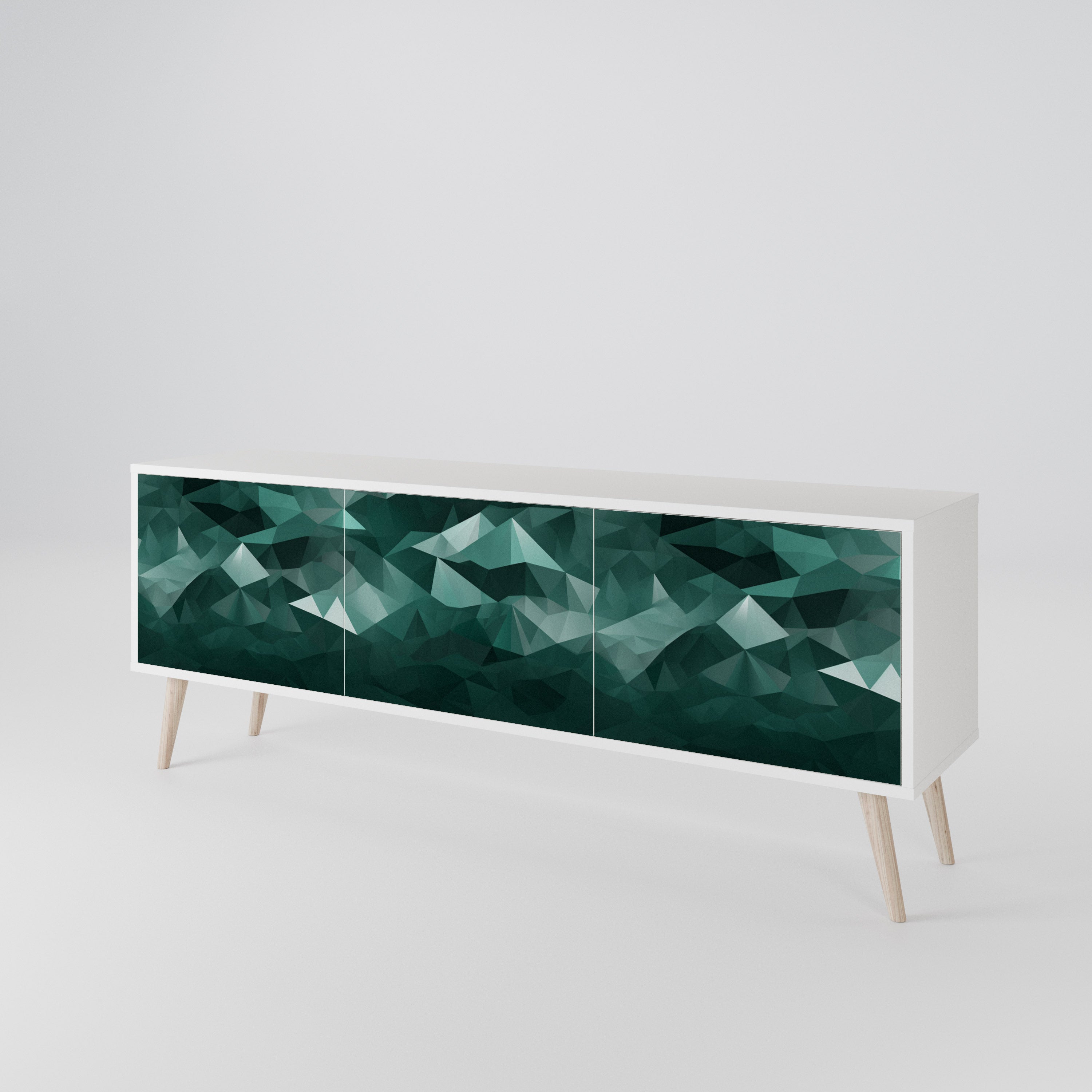 POLYGONAL FLOATING Móvel de TV de 3 Portas