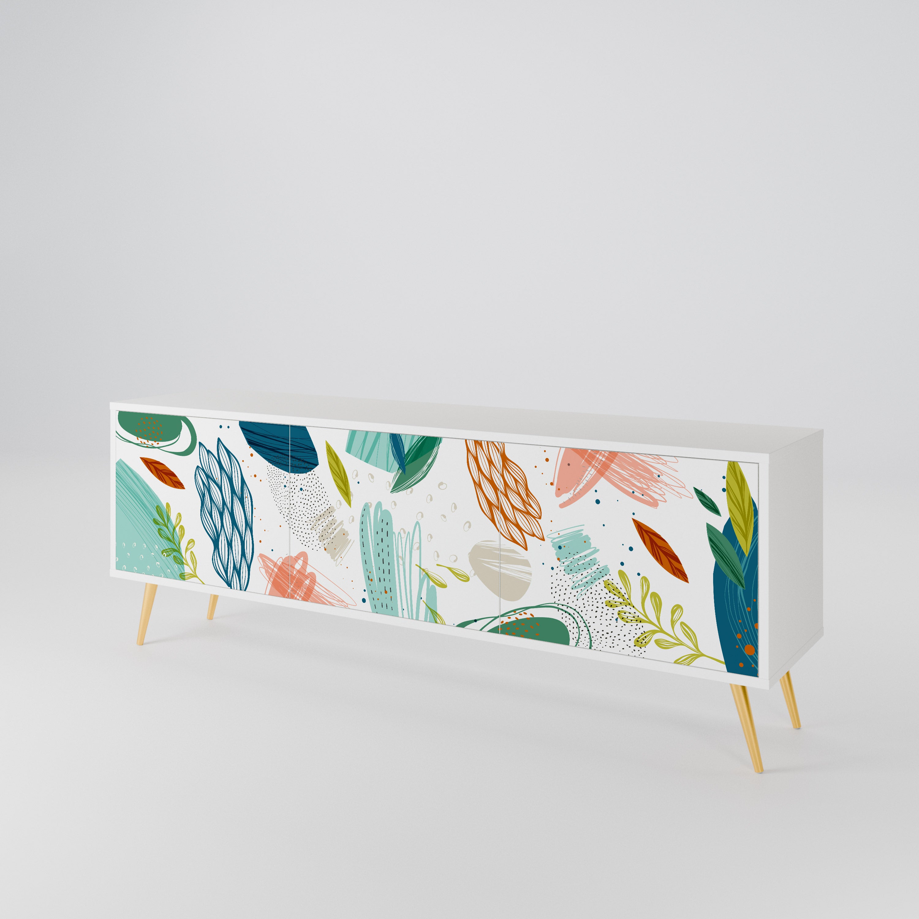 BOTANICAL HURRICANE Móvel de TV de 3 Portas
