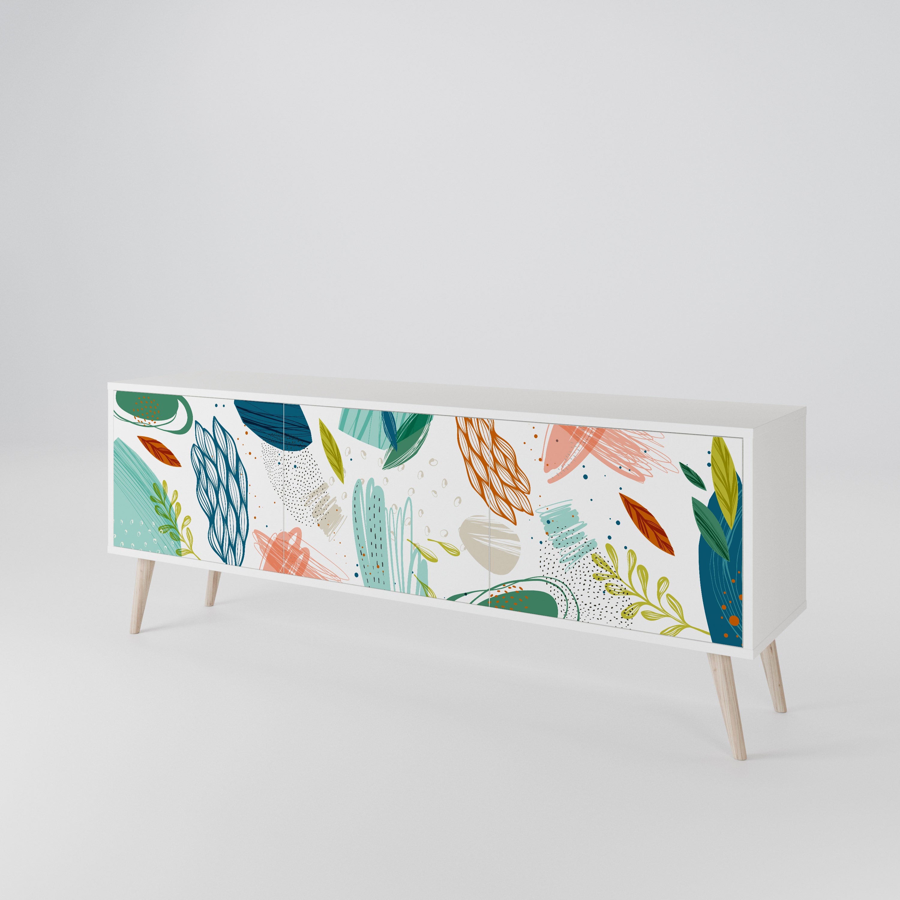 BOTANICAL HURRICANE Móvel de TV de 3 Portas